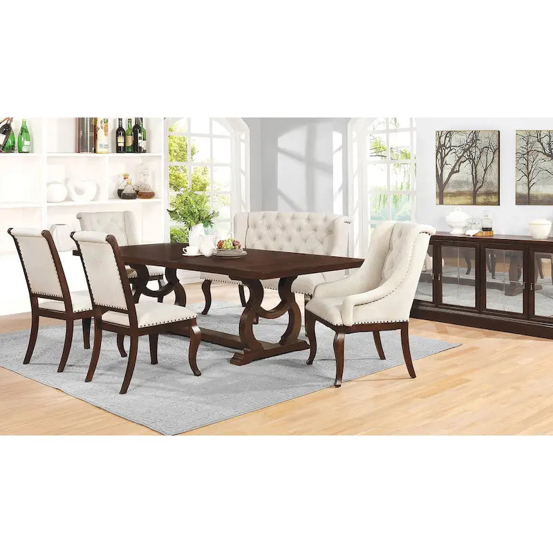 Tufted Back Upholstered Dining Chairs (Set of 2)