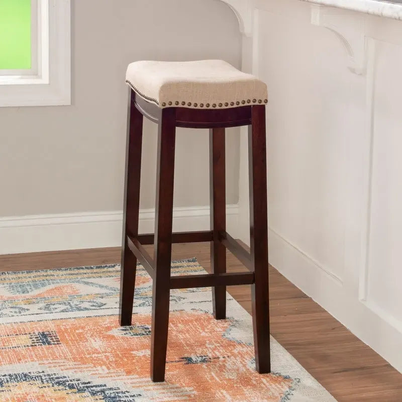 Linen Backless 32-in Bar Stool