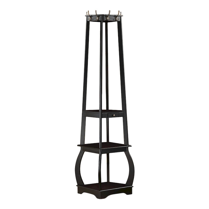 Coat Rack with Storage Shelves