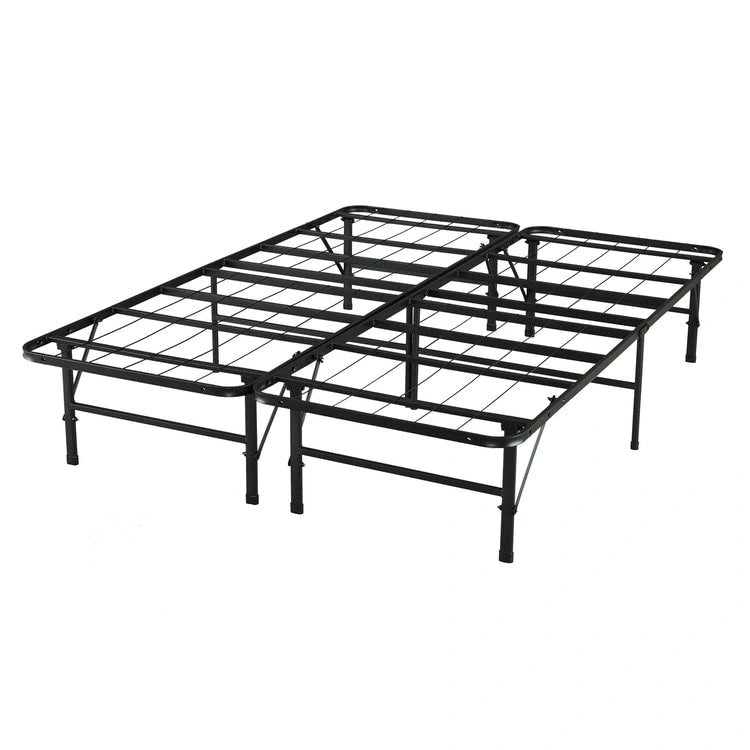 Cadre de lit plateforme pliable en métal de 14 pouces