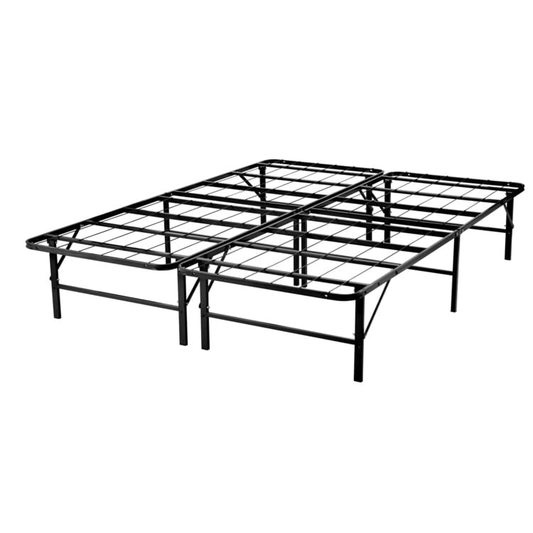 Cadre de lit plateforme pliable en métal de 14 pouces