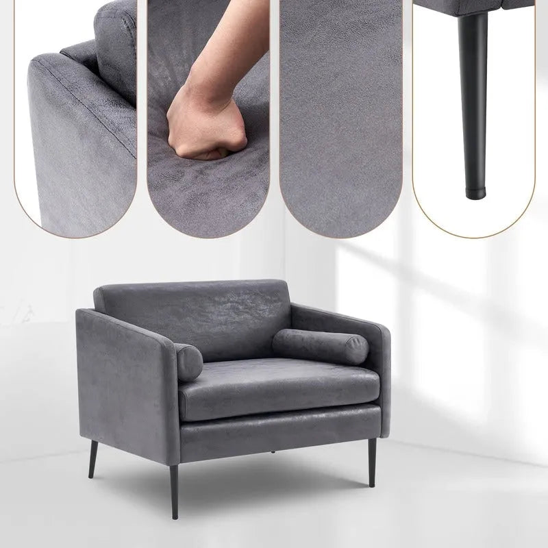 1.5 Seats Accent Chair with Pillow