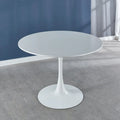 42.1" Round Dining Table With Pedestal Base for 4-6 People