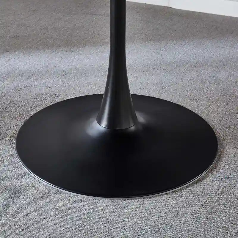 42.1" Round Dining Table With Pedestal Base for 4-6 People